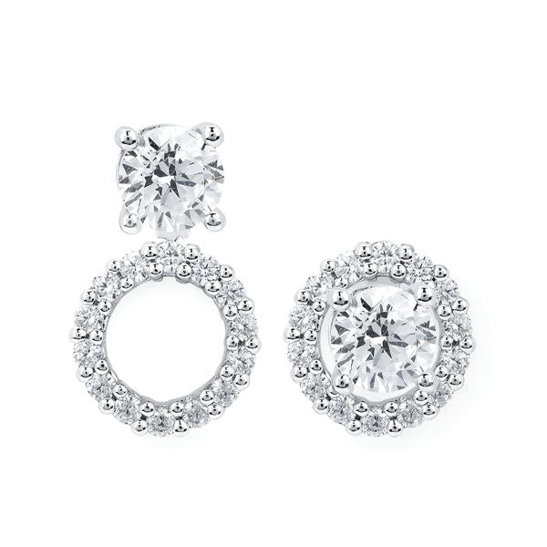 14k White Gold Earring Jackets