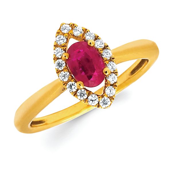 14k Yellow Gold Gemstone Ring