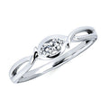 10k White Gold Diamond Fashion Ring