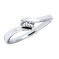 10k White Gold Diamond Fashion Ring