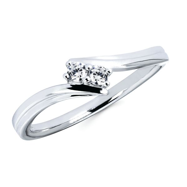 10k White Gold Diamond Fashion Ring
