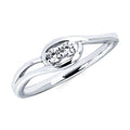 10k White Gold Diamond Fashion Ring