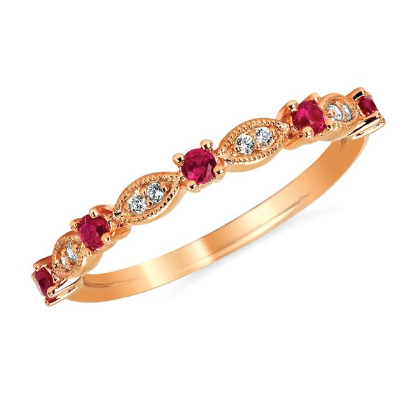 14k Rose Gold Gemstone Ring