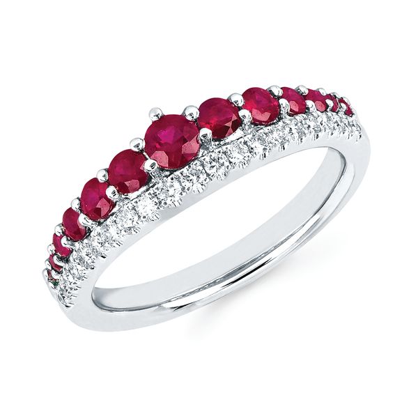 14k White Gold Gemstone Ring