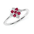 14k White Gold Gemstone Ring