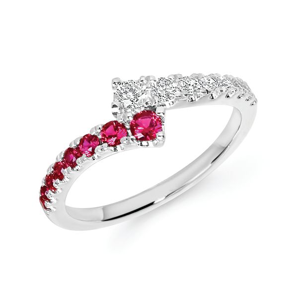 14k White Gold Gemstone Ring