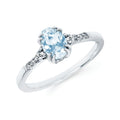 10k White Gold Gemstone Ring