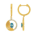 14k Yellow Gold Gemstone Earrings
