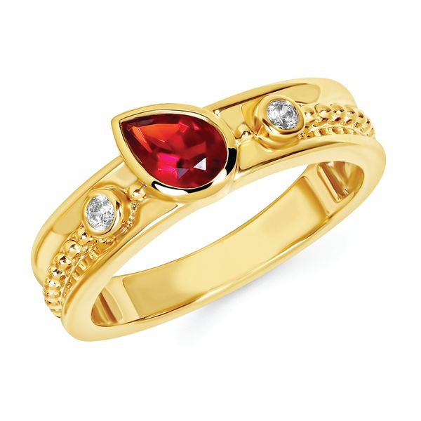 14k Yellow Gold Gemstone Ring