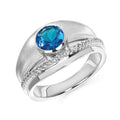 14k White Gold Gemstone Ring