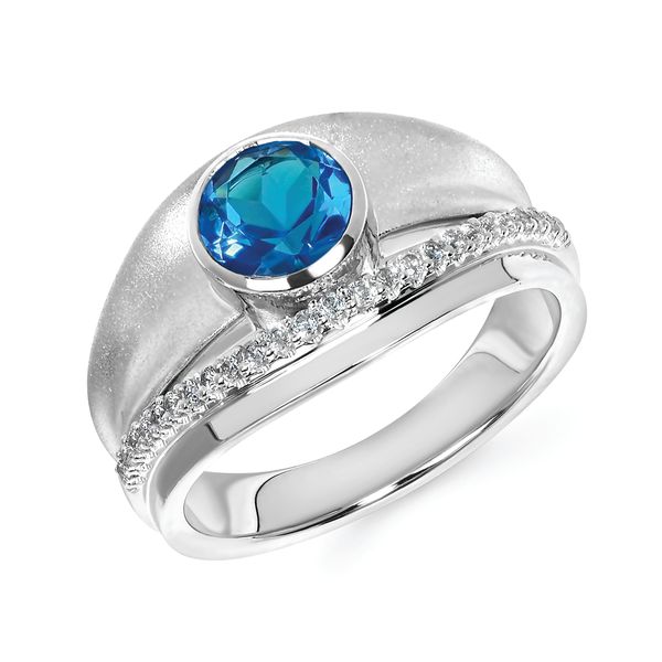 14k White Gold Gemstone Ring