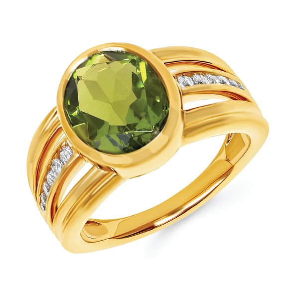 14k Yellow Gold Gemstone Ring