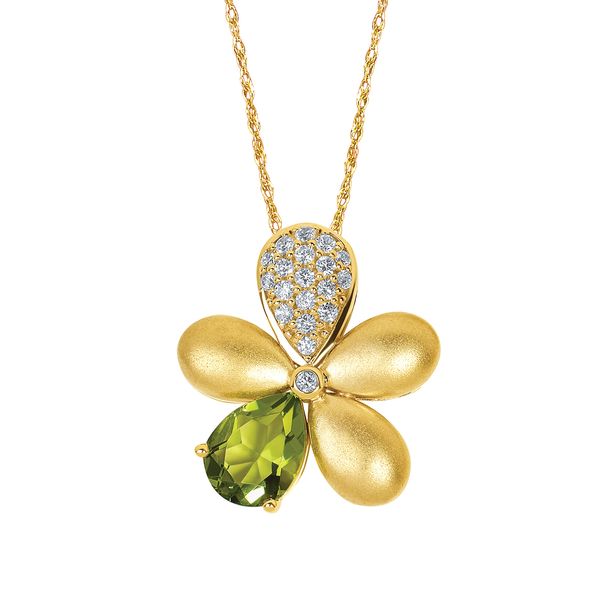 14k Yellow Gold Gemstone Pendant