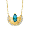 14k Yellow Gold Gemstone Pendant