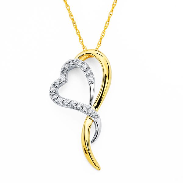 14k Yellow Gold Heart Pendant