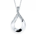 14k White Gold Diamond Pendant