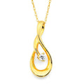 14k Yellow Gold Diamond Pendant