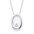 14k White Gold Diamond Pendant