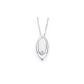 14k White Gold Diamond Pendant