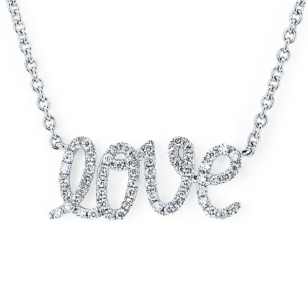 14k White Gold Diamond Pendant