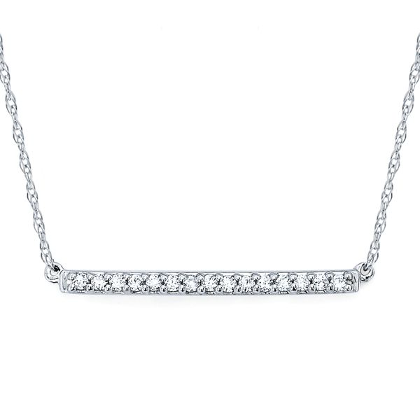 14k White Gold Diamond Pendant