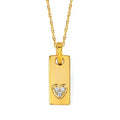 14k Yellow Gold Diamond Pendant