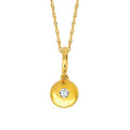 14k Yellow Gold Diamond Pendant