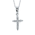 14k White Gold Diamond Pendant