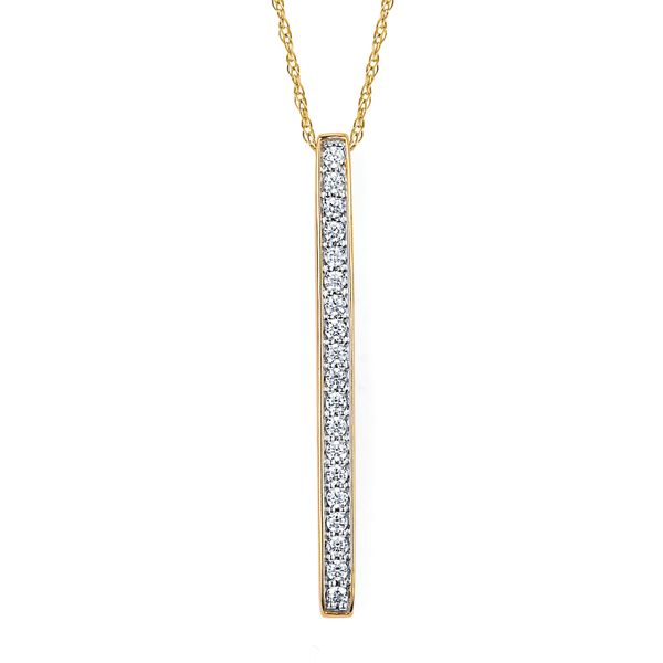14k Yellow Gold Diamond Pendant