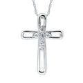 14k White Gold Diamond Pendant