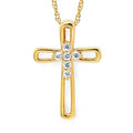 14k Yellow Gold Diamond Pendant