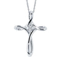14k White Gold Diamond Pendant