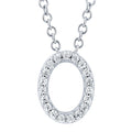 14k White Gold Diamond Pendant