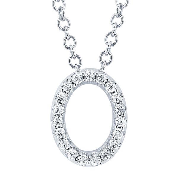 14k White Gold Diamond Pendant