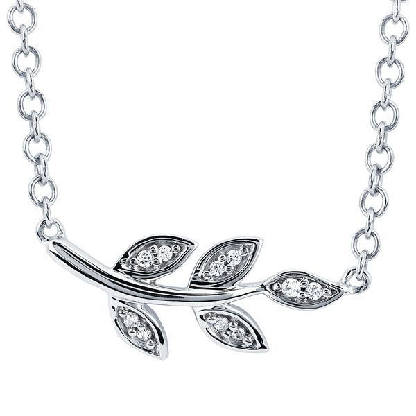 10k White Gold Diamond Pendant