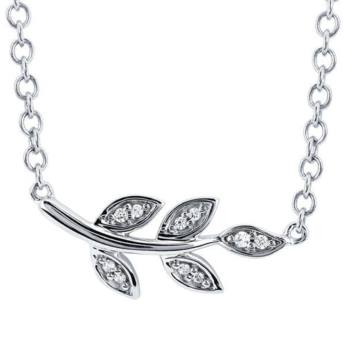 10k White Gold Diamond Pendant