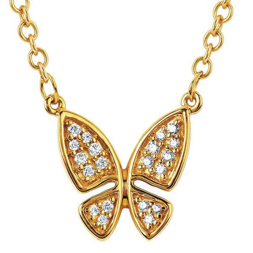 10k Yellow Gold Diamond Pendant