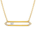 14k Yellow Gold Diamond Pendant