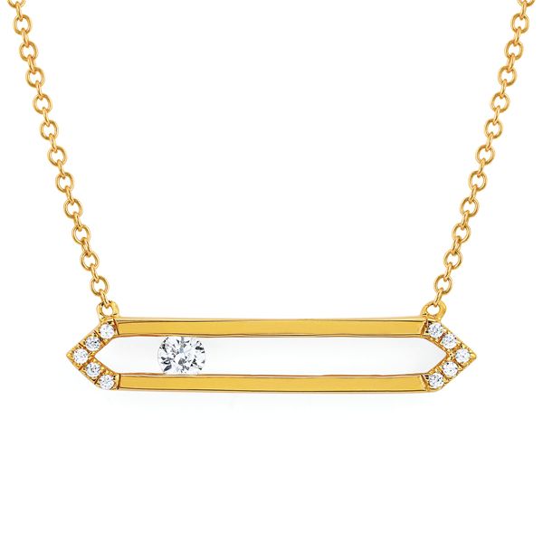 14k Yellow Gold Diamond Pendant