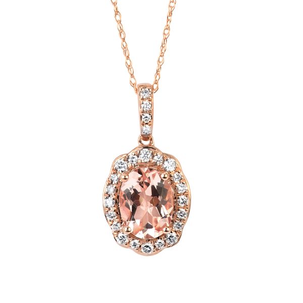 14k Rose Gold Gemstone Pendant