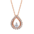 14k Rose Gold Diamond Pendant