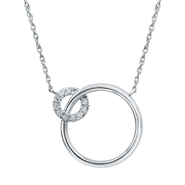 14k White Gold Diamond Pendant