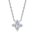 14k White Gold Diamond Pendant