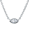 14k White Gold Diamond Pendant