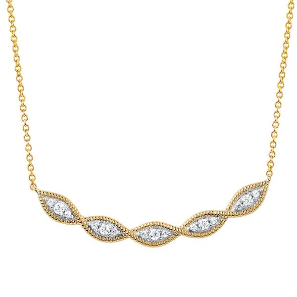 14k Yellow Gold Diamond Pendant