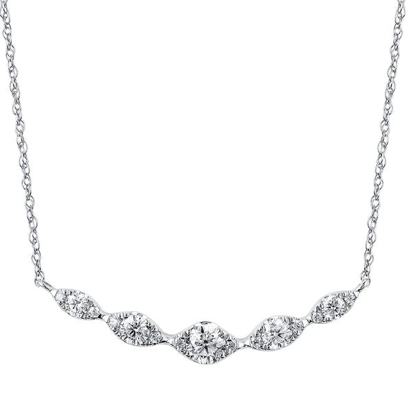 14k White Gold Diamond Pendant