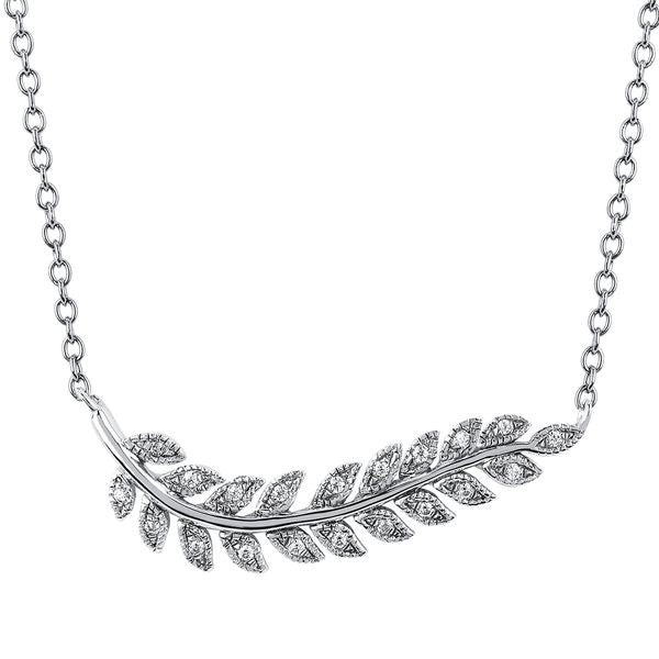 14k White Gold Diamond Pendant