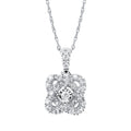 14k White Gold Diamond Pendant