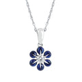 14k White Gold Gemstone Pendant