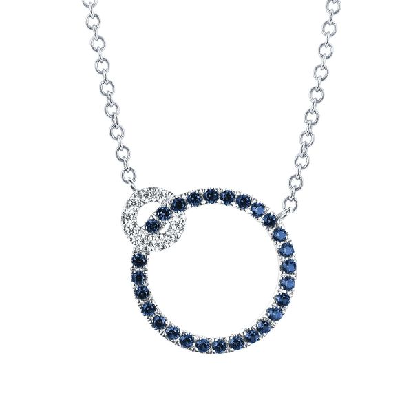 14k White Gold Gemstone Pendant